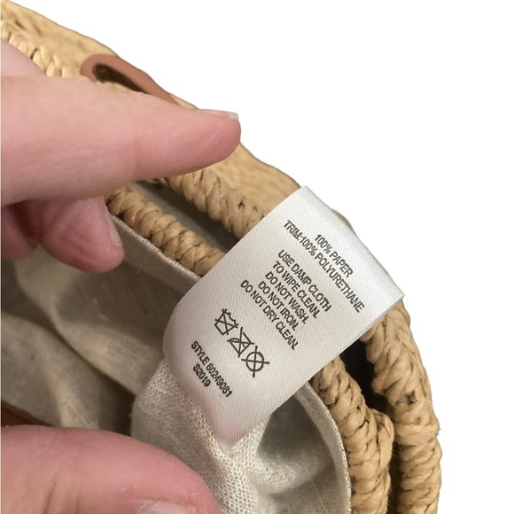 WITCHERY Wicker Basket Bag with Great Leather Trim-ADORABLE! - Picture 7 of 9